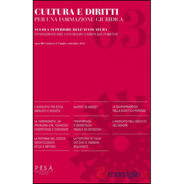 Cultura e diritti. Per una formazione giuridica (2014). Vol. 3