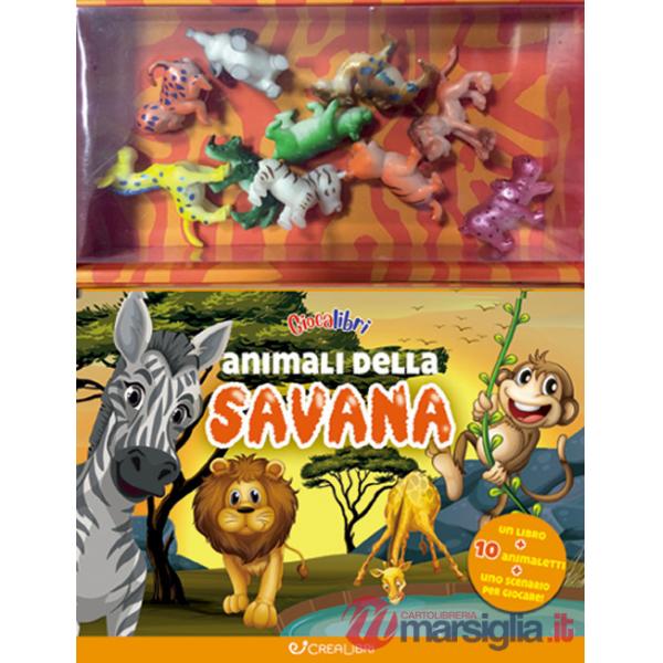 Animali della savana. Giocalibri. Ediz. a colori. Con 10 animaletti in plastica. Con Poster