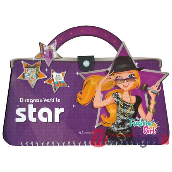 Disegna e vesti le star. Fashion girl. Con adesivi. Ediz. a colori. Ediz. a spirale