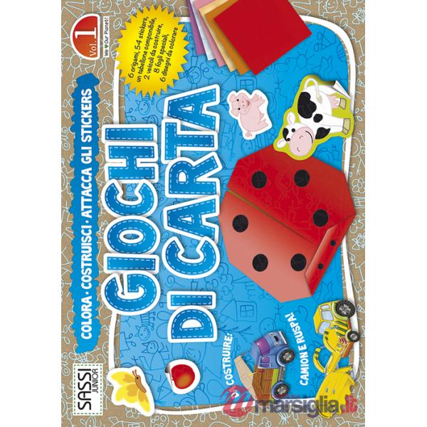 Giochi di carta. Colora, costruisci, attacca gli stickers. Vol. 1