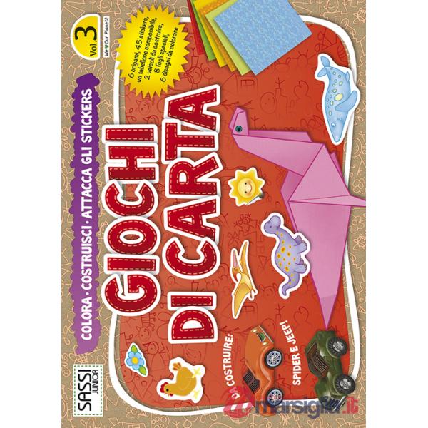 Giochi di carta. Colora, costruisci, attacca gli stickers. Vol. 3