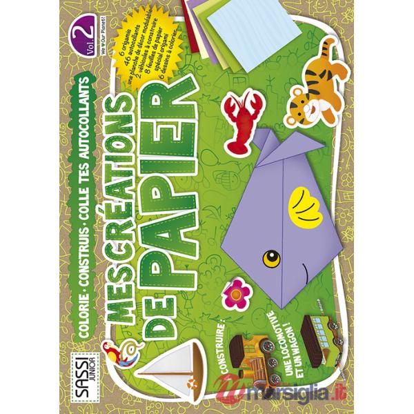 Mes créations de papier. Colorie, construis, colle tes autocollants. Con adesivi. Ediz. illustrata
