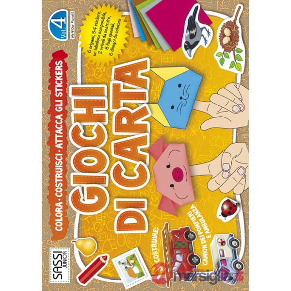 Giochi di carta. Colora, costruisci, attacca gli stickers. Ediz. illustrata. Vol. 4