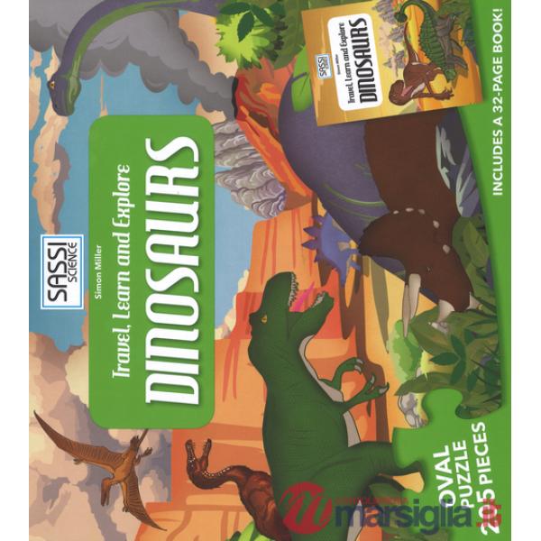 Dinosaurs. Travel, learn and explore. Libro puzzle
