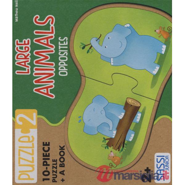 Large animals. Opposites. Con puzzle