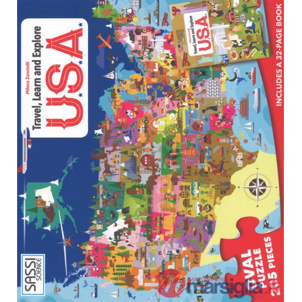 USA. Viaggia, conosci, esplora. Libro puzzle. Ediz. a colori. Con puzzle