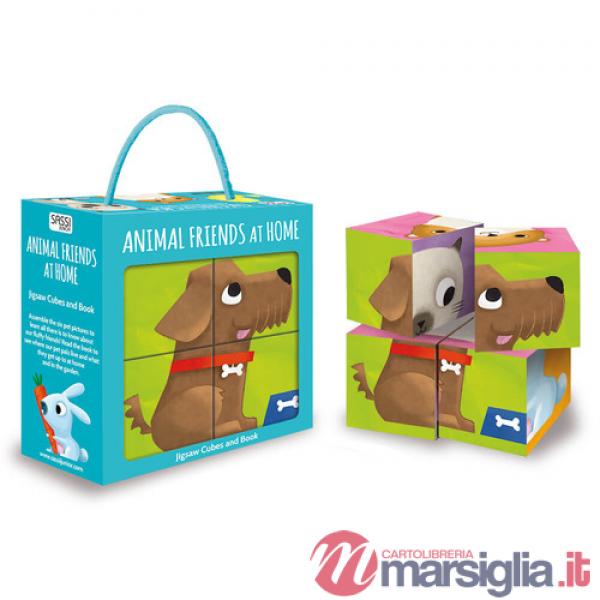 Animal friends at home. Jigsaw cubes and book. Ediz. a colori. Con Gioco
