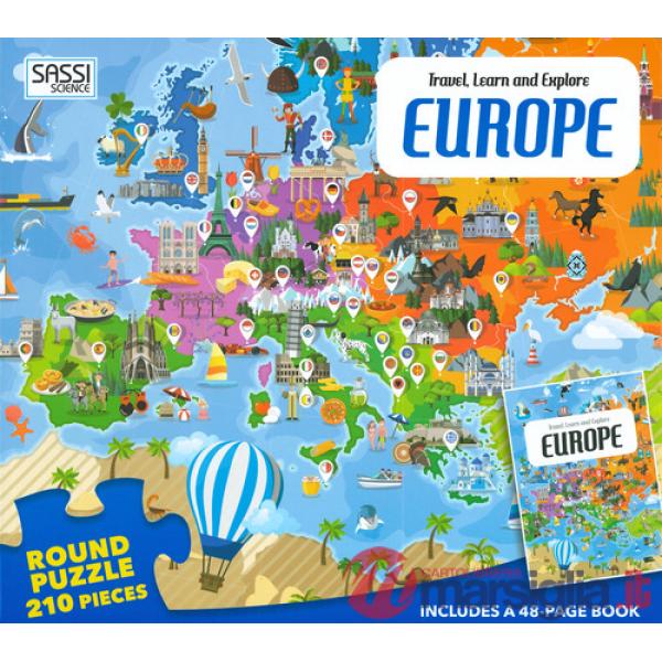 Europe. Travel, learn and explore. Con puzzle. Ediz. a colori