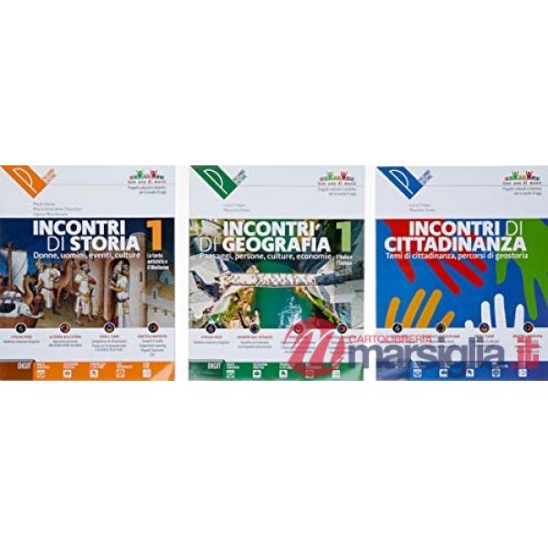 INCONTRI DI STORIA 1 + GEOGRAFIA 1 + CITTADINANZA + DVD 1