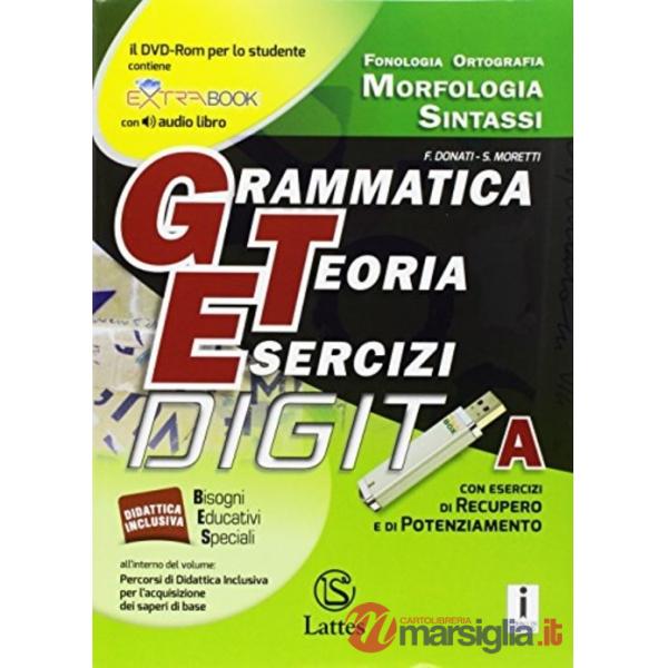 GRAMMATICA TEORIA ESERCIZI DIGIT A + B + C + DVD + PROVE D'INGRESSO