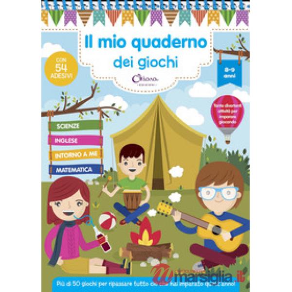 Mio quaderno dei giochi 8/9 anni. Con adesivi. Ediz. a colori. Ediz. a spirale (Il)