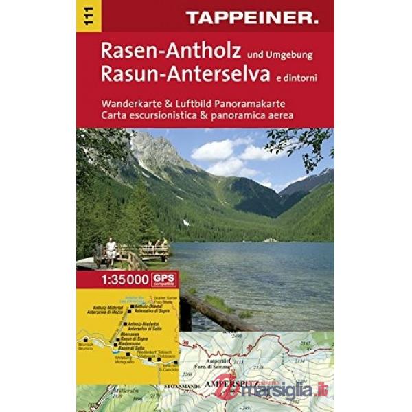 Rasun-Anterselva e dintorni. Carta escursionistica & panoramica aerea 1:35.000. Ediz. italiana e tedesca