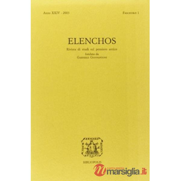 Elenchos. Anno XXIV 2003. Fascicolo 1