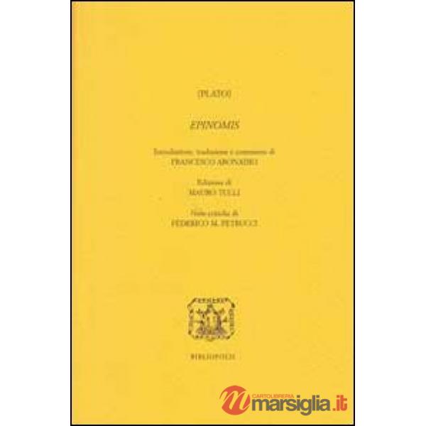 Epinomis. Testo greco a fronte