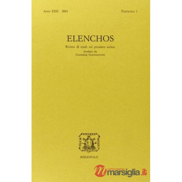Elenchos. Anno XXII 2001. Fascicolo 1