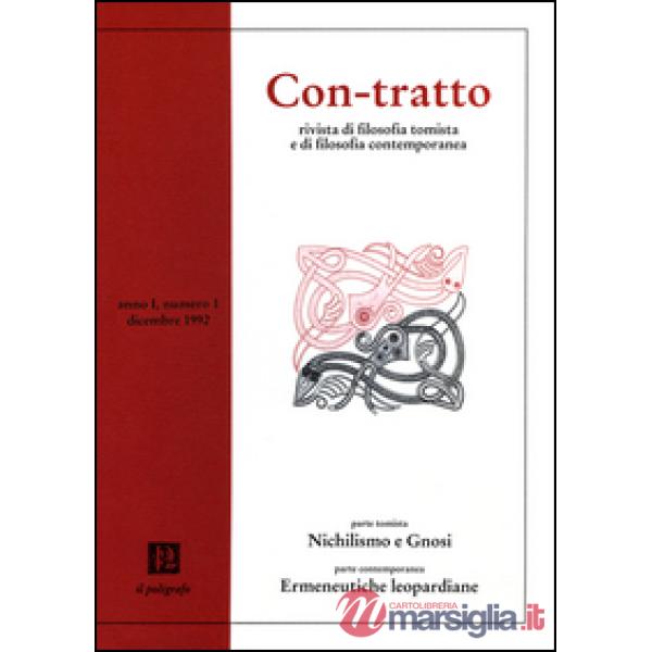 Con-tratto. Rivista di filosofia tomista e di filosofia contemporanea (1992). Vo