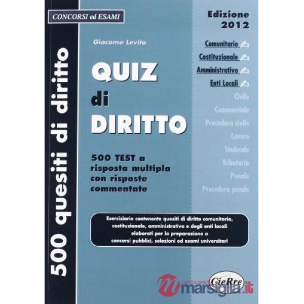 Quiz di diritto. Diritto comunitario, costituzionale, amministrativo, enti local