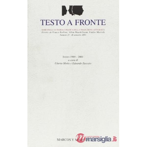 Testo a fronte. Vol. 25