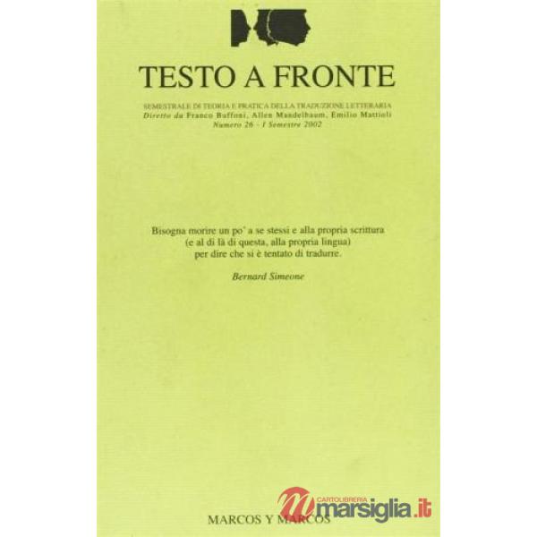 Testo a fronte. Vol. 26