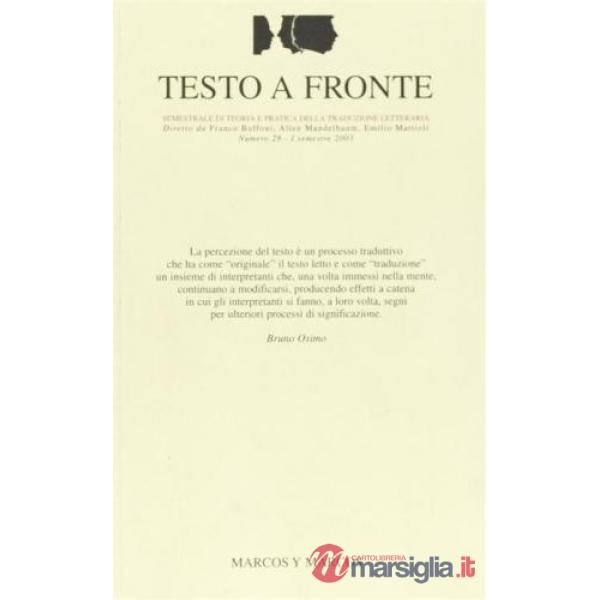 Testo a fronte. Vol. 28
