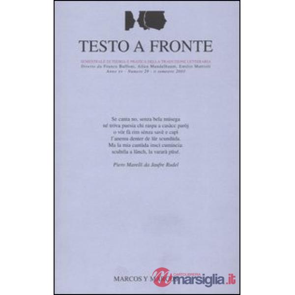 Testo a fronte. Vol. 29