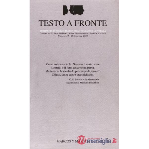 Testo a fronte. Vol. 33