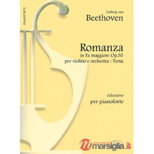 Beethoven Ludwig Van, Romanza in FA maggiore op. 50 per violino e orchestra: tema (spartiti musicali)