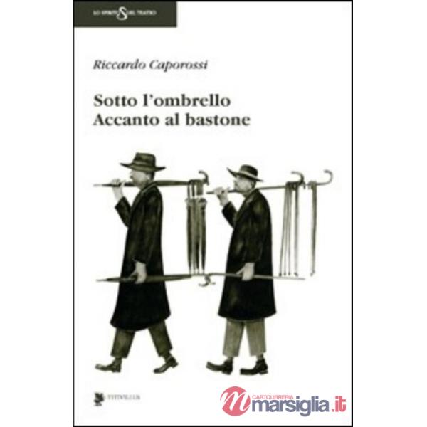 Sotto l'ombrello accanto al bastone