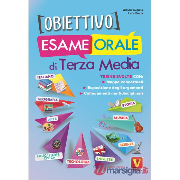 Obiettivo esame orale di terza media. Tesine svolte con mappe concettuali, esposizione degli argomenti, collegamenti multidiscip