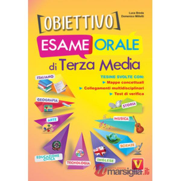 Obiettivo esame orale di terza media. Tesine svolte con mappe concettuali, esposizione degli argomenti, collegamenti multidiscip