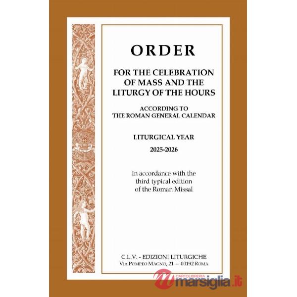 Order for the celebration of Mass and the Liturgy of the Hours according to the Roman General Calendar. Liturgical year 2026