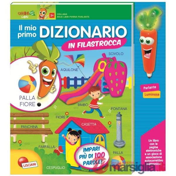 LIBRO MAXI PENNA CAROTINA DIZIONARIO IN FILASTROCCHE
