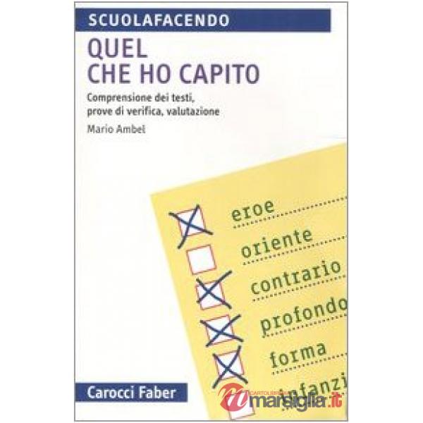 Quel che ho capito. Comprensione dei testi, prove di verifica, valutazione