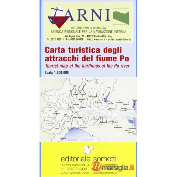 Carta turistica degli attracchi del fiume Po