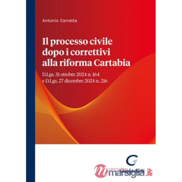 Il processo civile dopo i correttivi alla riforma Cartabia. D.Lgs. 31 ottobre 2024 n. 164 e D.Lgs. 27 dicembre 2024 n. 216