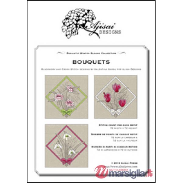 Bouquets. Cross stitch blackwork design. Ediz. italiana, inglese e francese