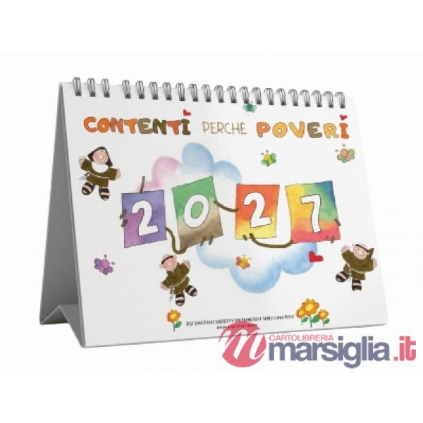 Calendario da tavolo 2027. Contenti perché poveri