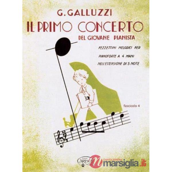 Primo concerto del giovane pianista. Pezzettini melodici per pianoforte a 4 mani nell'estensione di 5 note. Spartito (Il)