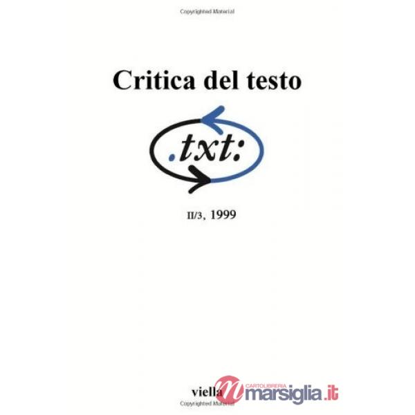 Critica del testo. Vol. 2/3