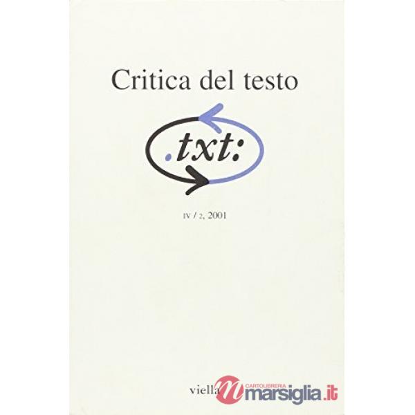 Critica del testo. Vol. 4/2