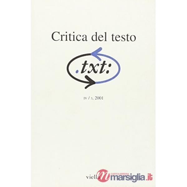 Critica del testo. Vol. 4/3