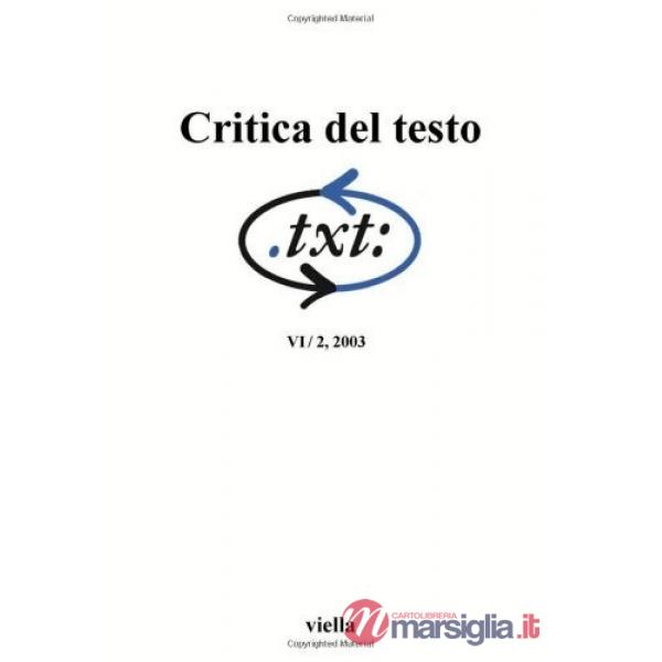 Critica del testo. Vol. 6/2