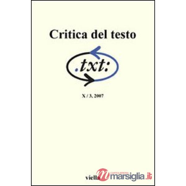 Critica del testo. Vol. 10/3