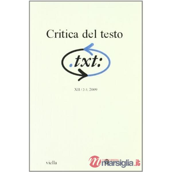 Critica del testo. Vol. 12: Vol. 2-3