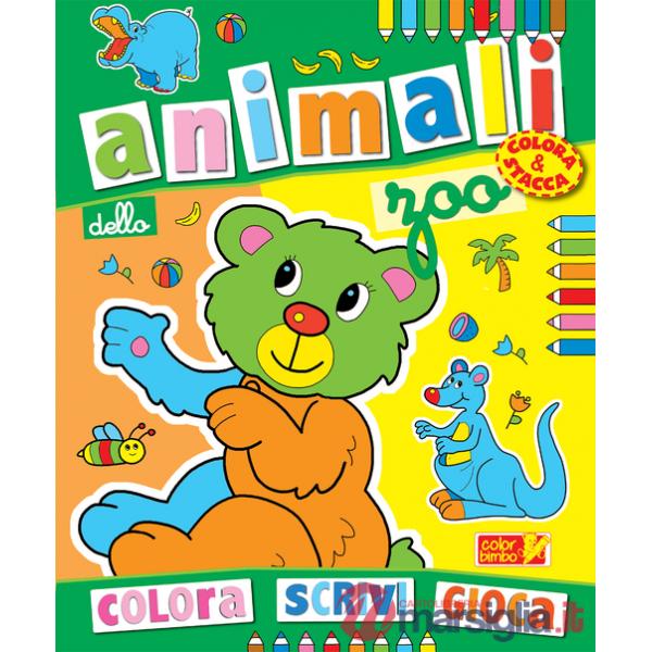Colora gli animali dello zoo. Ediz. illustrata