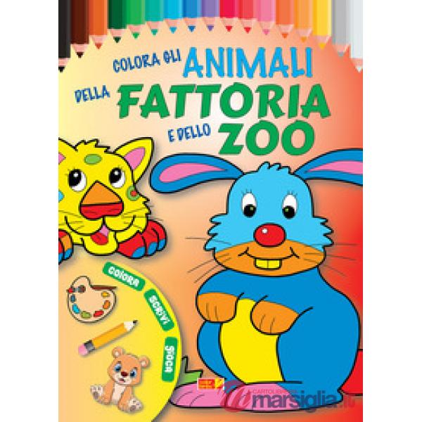 Colora gli animali della fattoria e dello zoo