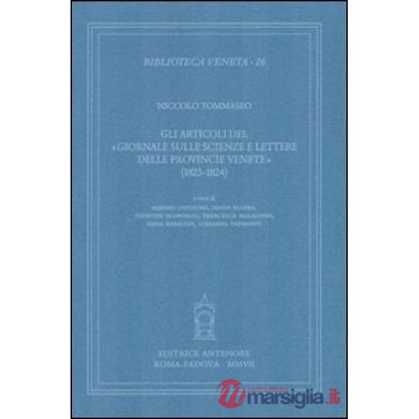 Articoli del «Giornale sulle scienze e lettere delle provincie venete» (1823-1824) (Gli)