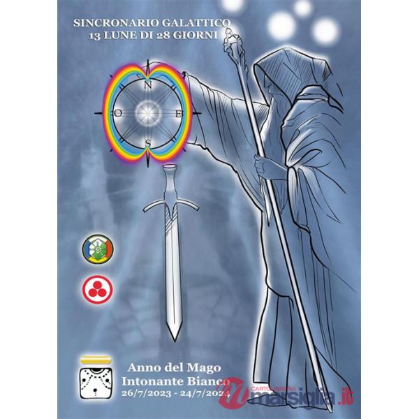 Sincronario galattico. 13 lune di 28 giorni. Anno del Mago Intonante Bianco.26/7/2023-24/7/2024
