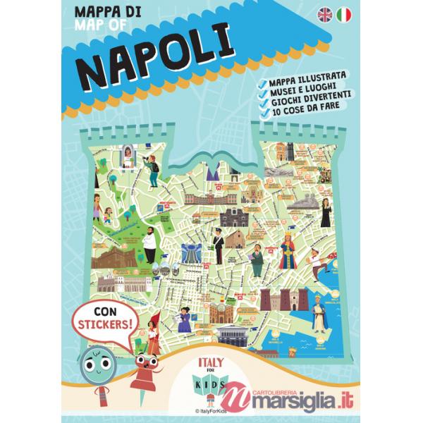 Mappa di Napoli. Con adesivi. Ediz. illustrata