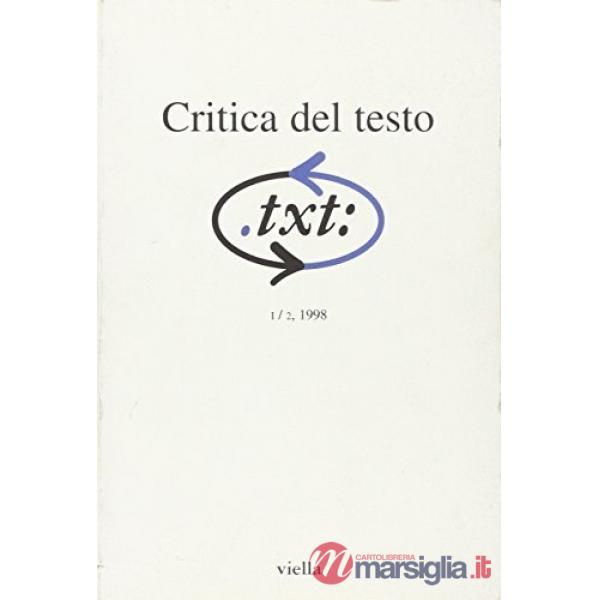 Critica del testo. Vol. 1/2